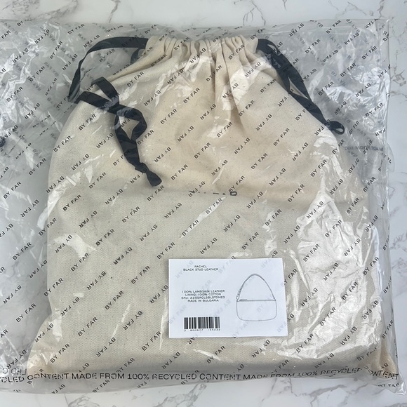 By Far Rachel Black Stud Leather Shoulder Bag - Picture 10 of 16